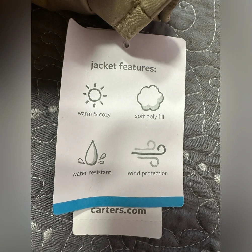 Carters Baby Boys Snowsuit Set Khaki/Gray NWT Size 12M
